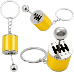 Portachiavi in metallo a forma di leva del cambio – oro