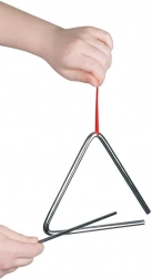 Grand triangle musical en métal