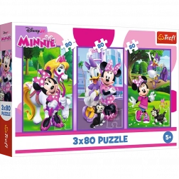 Puzzle 3x80 Minnie i prijatelji od Disneyja Trefl