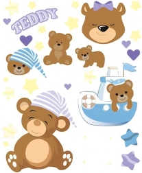 Decorative Stickers with Teddy Bears