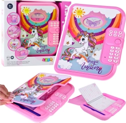 Elektronisk dagbog med enhjørningekode pink