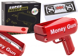 Money-Shooting Cash Gun – Red Party Banknote Blaster