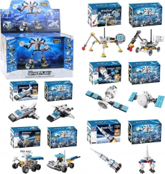 Space building set 2-in-1 – rockets, antennas and robots (44–54 pieces)