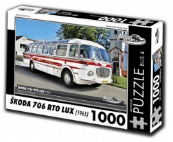 Puzzle Retro Cars Škoda 706 RTO LUX Bus 1000 pieces