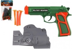Kinderpistole mit Saugnapf-Pfeilen und Holster, 3 Pfeile, Kunststoff, 19 × 13 cm