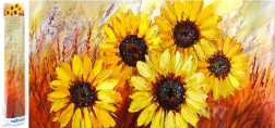 Pittura diamantata Belle girasoli 80x40 cm