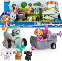 Paw Patrol reševalni set Skye in Everest – helikopter, snežni skuter in figurice muck