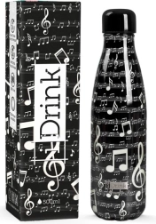 Bouteille isotherme noire Music 500 ml