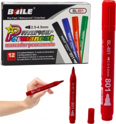 permanentný vodoodolný marker červený 2,5–4,5 mm