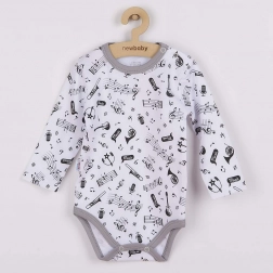 Otroško bombažno bodi z dolgimi rokavi NEW BABY Music