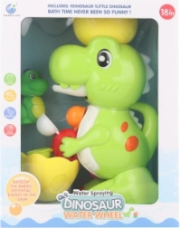 Műanyag dinoszaurusz alakú vízimalom tapadókorongokkal a fürdőbe