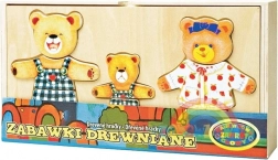 Kleed de berenfamilie aan – houten aankleedspel