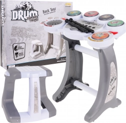 Electronic Kids' Drum Set 6+ with Stool, 5 Pads and 2 Sticks