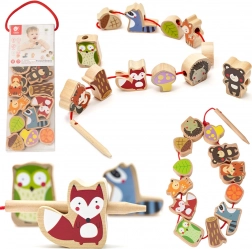 Lesena prepletanka z gozdnimi živalmi, 13 kosov – Classic World