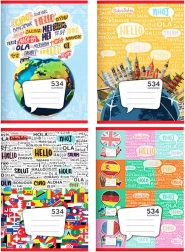 school notebook A5 30 sheets ruled – vocabulary 8 mm