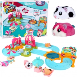 Interactive Hamster Track Ice Cream Parlor and Café with Battery