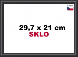 Cadre en plastique noir A4