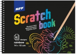 Scratch Picture Block 14x10cm Mix/Rainbow