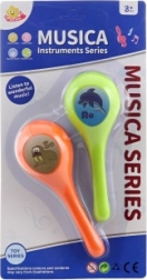 Maracas for children with animal designs, 2 pieces