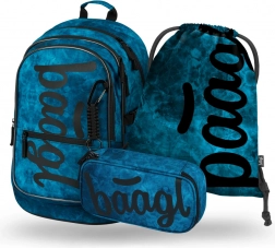Baagl set scolastico Core Ocean – zaino, astuccio e sacca