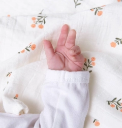 Muslin Cloths with Floral Motif A Little Lovely Company