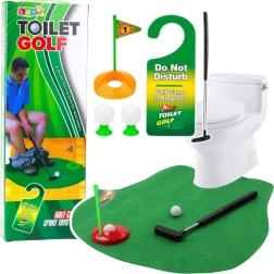 Fun Toilet Golf Set with Mat, Putter and Balls