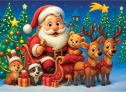 Puzzle in legno Santa Claus 40 pezzi WOODEN CITY