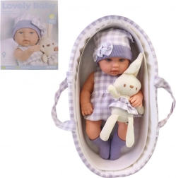 Poupée avec petit animal 33 cm