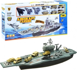 Grande portaerei militare – set di gioco con aerei e veicoli