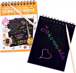 Rainbow scratch art with drawing stick – Notebook