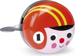 Retro cykelklokke rød med rytter