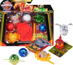 Bakugan Battle Pack with spinner and figures Bruiser, Dragonoid, Hammerhead and Nillious