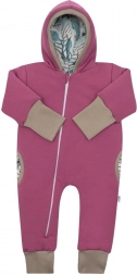 Gevoerde voorjaarsjumpsuit met capuchon New Baby Spring, paars-roze, maat 56 (0–3 maanden)