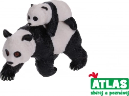figurine panda avec son petit 8 cm