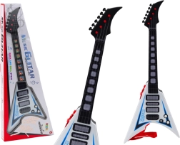 Guitare électrique pour enfants avec lumières et mélodies – blanc