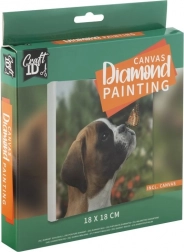 Grafix Diamantmaling Hundehvalp 18x18 cm