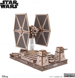 Ugears 3D drewniana mechaniczna układanka Star Wars myśliwiec TIE