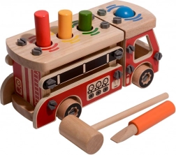 Set di costruzione dei pompieri in legno con martelletto LUCY & LEO