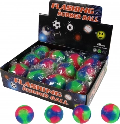 Színes fényű pattogó labda