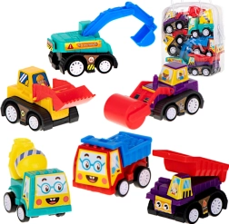 Set of 6 Construction Vehicles with Drive