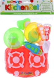 Set de vaisselle en plastique pour enfants avec accessoires