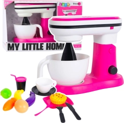 MY LITTLE HOME Kids’ Kitchen Mixer with Mixing Function – Pink Set with Accessories