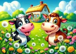 Puzzle Happy Cows 25 Pieces