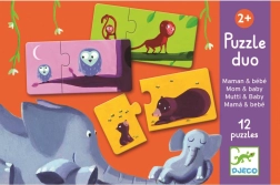 Puzzle Djeco Zvieracie mamičky a mláďatá 12x2 dielikov