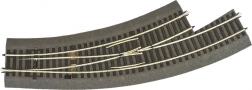 Roco Line Left Curved Turnout with Bedding