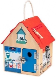 Lilliputiens fa manipulációs házikó zárakkal és rókával 3+