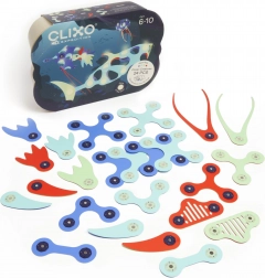 Clixo Ocean Creatures costruzioni magnetiche 24 pz, fosforescenti al buio