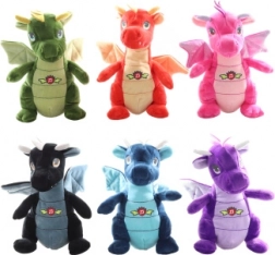 Plüss sárkány hanggal, 20 cm