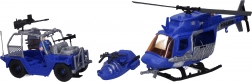 Police Play Set with Figures and Helicopter