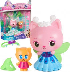 GABBY’S DOLLHOUSE film – komplet figuric Kraljica Kitty Fairy in Kitty Gnome z dodatki